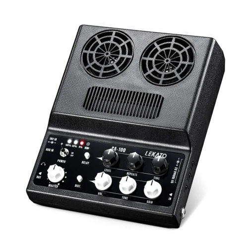 LEKATO Electric Guitar Amp, Rechargeable Guitar Amp 20W, Distortion, Delay Effect, Bluetooth, Guitar Amp Combo for Daily Practice, Travel