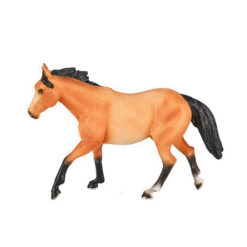 MOJO Buckskin Quarter Horse Realistic Equestrian Horse Club Hand Painted Toy Figurine