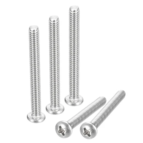 uxcell #8-32x2-1/4 Pan Head Machine Screws, 304 Stainless Steel 18-8 Screw, Phillips Drive, Fully Threaded, Bright Finish, Pack of 10