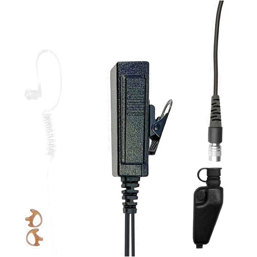 Comm Gear Supply Mic & Earpiece Radio Kit - Quick Disconnect Compatible with Kenwood Multi-Pin TK & NX Series, EF Johnson VP5000 VP6000 Series & More