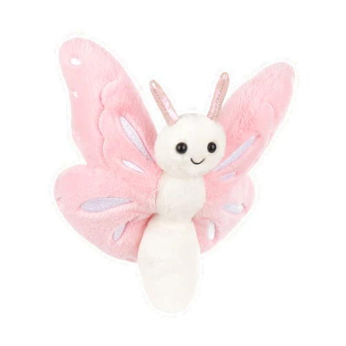Apricot Lamb Pink Butterfly Plush Stuffed Animals for Kids, Soft Cute Plush Toys for Baby Girl and Boy, Fluffy Pink Butterfly Pink