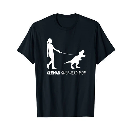 German Shepherd Trex Mom Tees Co. German Shepherd Mom Dinosaur GSD Owners Trex Women Mother T-Shirt