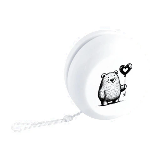 Azeeda 'Cute Bear with Balloon' Retro Style Yo-Yo (YY00046412)