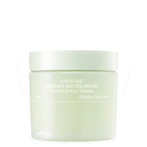 celimax Ji.Woo.Gae Heartleaf BHA Peeling Pad | Pore Care, Exfoliating Double-Side Toner Pads, Facial Peels, Hydrating, Tea Tree, For Acne Prone & Breakouts, Christmas Gift, Stocking Stuffers (60pads)