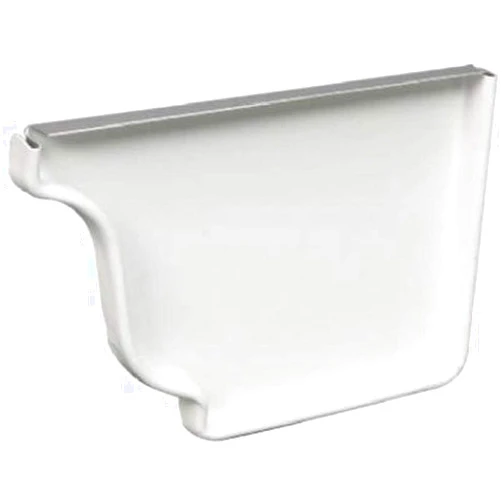 AMERIMAX HOME PRODUCTS 33006 5-Inch Galvanized Right End Cap, White