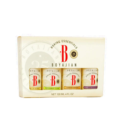 Boyajian Toeah Boyajian Baker's Box - 1 oz. Baking Oils Set - Almond Extract, Anise Flavor, Peppermint Flavor, Vanilla Extract