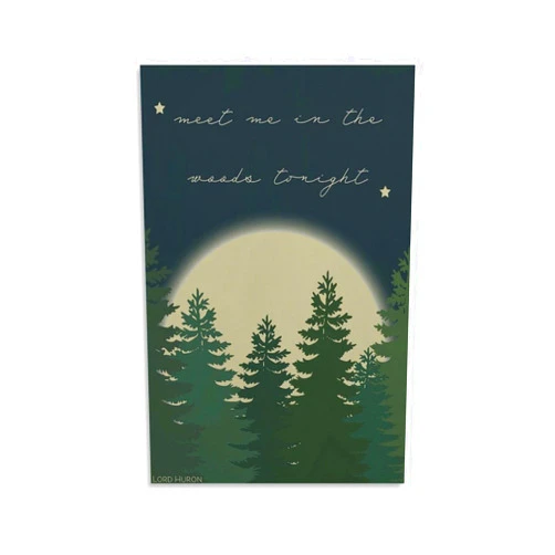 QWIVNYHY Lord Huron - Meet Me in The Woods Canvas Poster Bedroom Decoration Landscape Office Valentine's Birthday Gift Unframe-style12x18inch(30x45cm)