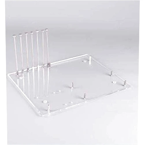 Yoidesu ATX PC Open Frame ATX Test Bench Motherboard Overclock Computer Case DIY Mod Base Chassis for ATX Mothboard, 4mm Transparent Acrylic Frame PC Test Bench for Testing, Overclocking or Gaming