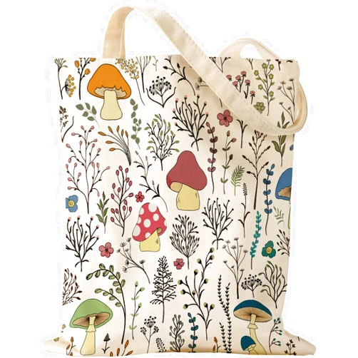 Miss Adola Aesthetic Canvas Tote Bag for Women - Sturdy Cloth Cotton Totes Bag with Pattern Shoulder Bag