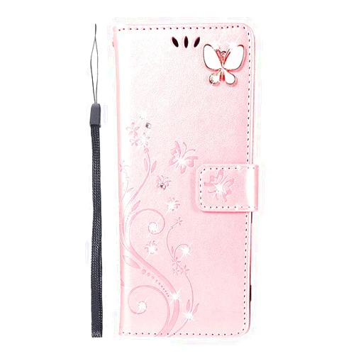 COTDINFOR Compatible with Samsung Galaxy A32 5G Case Glitter with Card Holder Flip Wallet Phone Case for Women Crystal Butterfly Shockproof Protective Case for Samsung Galaxy A32 5G,Rose Gold GY