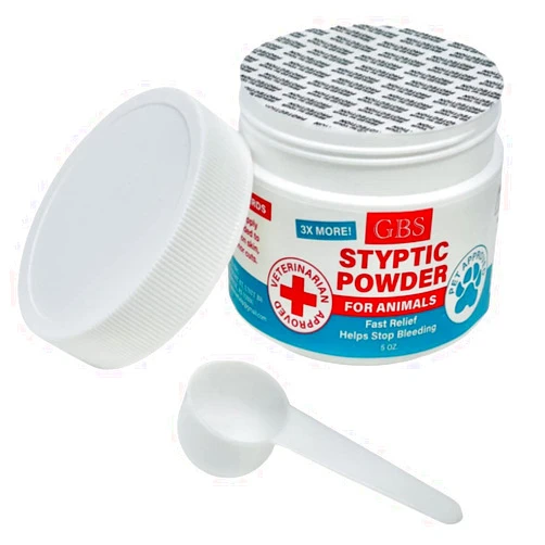 G.B.S 5 oz Quick Stop Styptic Powder for Animals Dogs with Sealed Top + Scoop, Cats & Birds Cutting Nails - Stop Bleeding Styptic Clotting Blood Powder – Easy to Apply