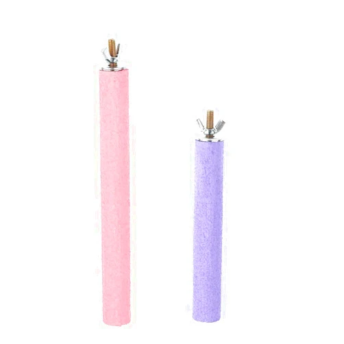 Petall Bird Cage Perch Parrot Sand-Surface Stand 2Pack Grinding Wood Stick Platform Molar Toy Branch for Macaw African Greys Budgies Cockatoo Parakeet Cockatiel Conure Lovebirds