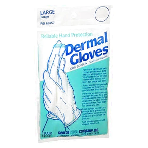 George Glove Company Dermal Gloves Large - 1 PR, Pack of 3