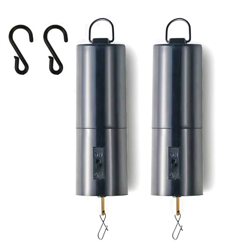 FENELY Wind Spinner Disco Ball Motor, Rotating Mobile Whirligigs Kinetic Outdoor with Battery, Mirror Ceiling Hanging for Yard Chime Wind Socks(2PCS) Black-2