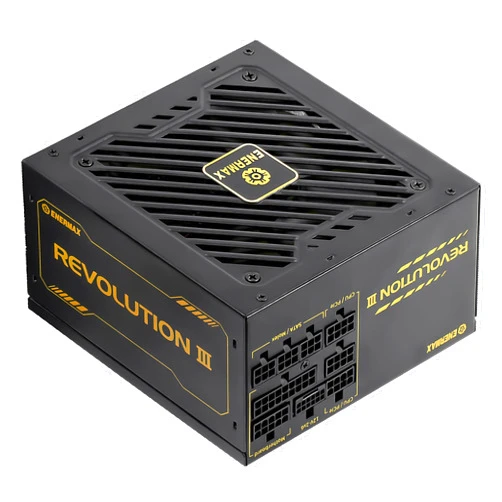 ENERMAX Revolution III 650 - Fully Modular PC Power Supply - 650 Watts - 80 Plus Gold - 450W 12V-2x6 Connector - 100% Japanese Capacitors - Sleeved Cables - 10 Year Warranty