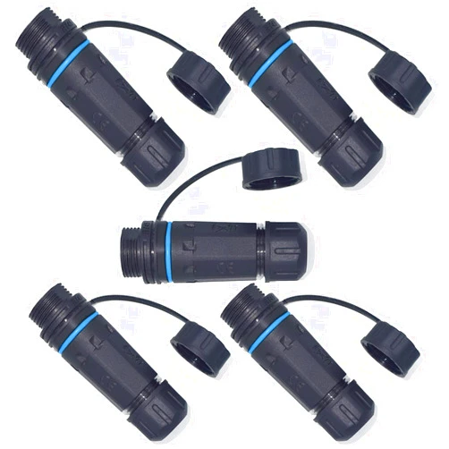 ANMBEST 5PCS Shielded RJ45 Waterproof Panel Mount Connector IP68 Cat5/5e/6 8P8C Ethernet LAN Cable Coupler Female to Female Outdoor Network Adapter