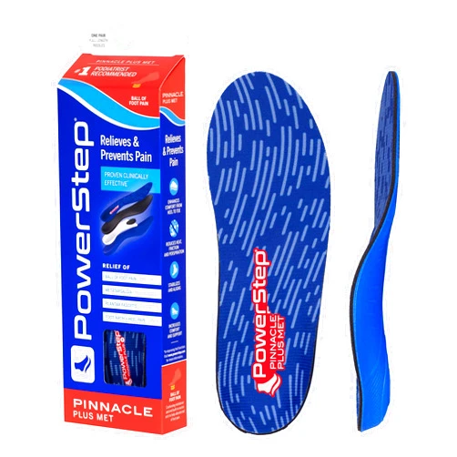 PowerStep Pinnacle Plus Ball of Foot Pain Relief Orthotics - Shoe Inserts for Metatarsalgia, Arch Support, and Morton's Neuroma Pain Relief - Shoe Insoles with Metatarsal Pad (M 10-10.5, F 12)