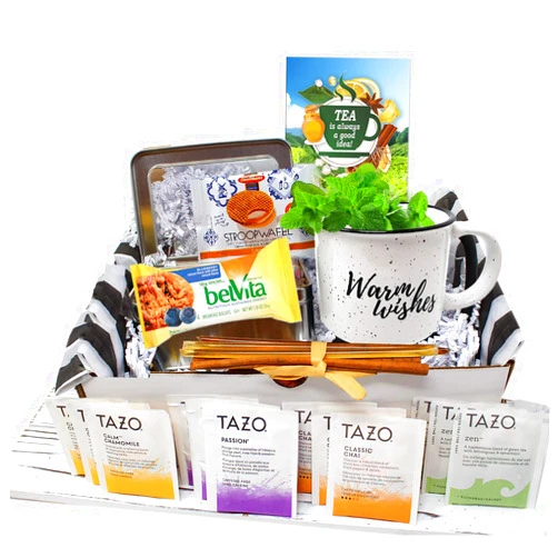 Zelica Tea gift set | TEA LOVERS Gift baskets | Thinking of you gift basket | Birthday gift basket for women, care package for women, Grandma, Grandpa, Nurse, for her or him a variety tea Mother's day gift