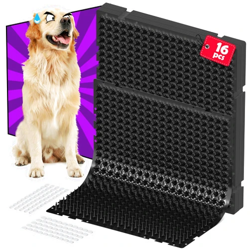 ohlela 16 Pack Black Scat Mats for Dogs - 16