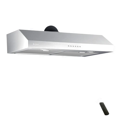 AROAN 30 inch Under Cabinet Range Hood with 900 CFM, Slim Stainless Steel Vent Hood for Kitchen with 4 Speed Soft Touch Switch, Reusable Aluminum Mesh Filters, Adjustable LED Lights (ANC02-30A)