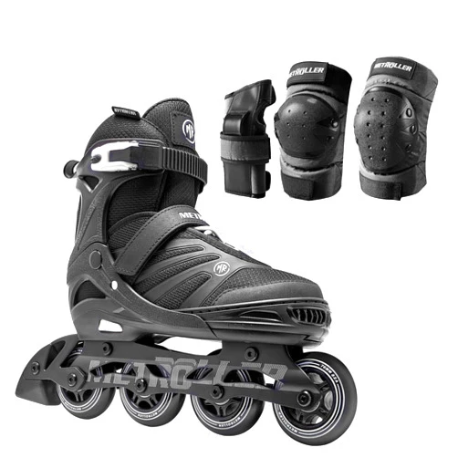 METROLLER Large Inline Skates with Protective Gear Set