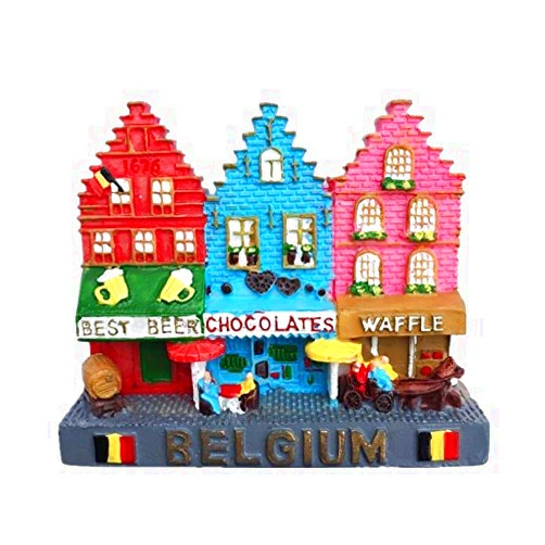 Weekino Rainbow Street Brussels Belgium Resin 3d Strong Fridge Magnet Souvenir Tourist Gift Chinese Magnet Hand Made Craft Creative Home and Kitchen Decoration Magnetic Sticker