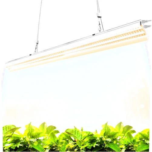 Monios-L T5 LED Grow Light, 4FT Full Spectrum Sunlight Replacement, 60W High Output Integrated Fixture with Rope Hanger for Indoor Plants, Hydroponics, Seedling, Growing, Blooming