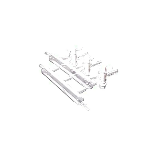 YUCHENGTECH Vacuum Gas Distributor Glass Manifold Vacuum Gas Chemistry Lab Glassware with Solid PTFE Stopcock (3-Port, Double Bank)