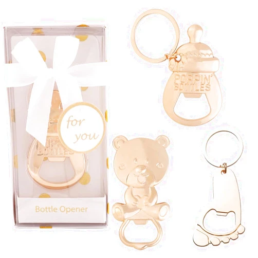 GengGeng 24PCS Poppin Keychain Baby Openers for Baby Shower Party Favors Return Gifts for Guests,Baby Shower Games or Baby Birthday Prizes Gender Reveal Souvenirs (Multi-White)
