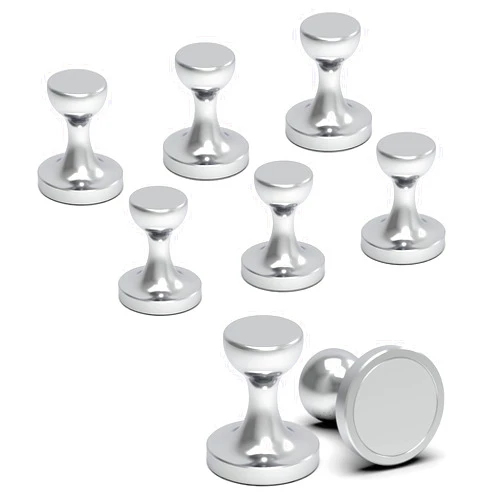 MHDMAG Coat Magnetic Hooks Heavy Duty Magnet Hanger, Magnet Hooks with Rare Earth Neodymium for Home, Office, Bags, Workplace or Traveling. Pack of 8(D36 sliver-8)