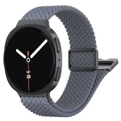 Shalila Magnetic Braided Solo Loop Band Compatible with Samsung Galaxy Watch 8 40mm 44mm/8 Classic 46mm Bands Women Men, Stretchy Nylon Sport Elastic Strap for Samsung Galaxy Watch 8/8 Classic
