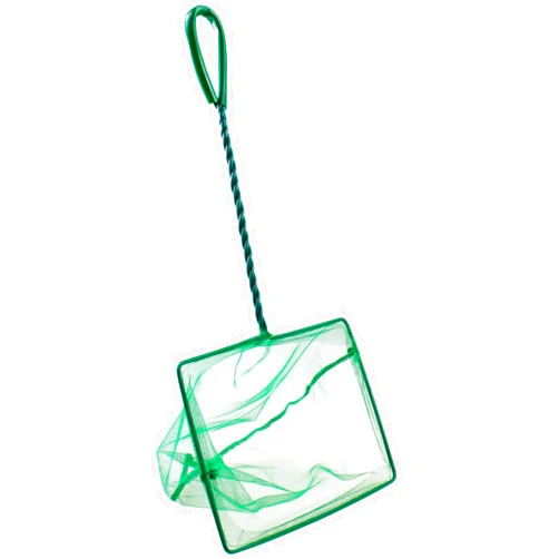 AQUANEAT 8 Inch Aquarium Fish Net, Wastes Skimming Cleaning Tool with Firm Handle for Fish Tanks Small Ponds