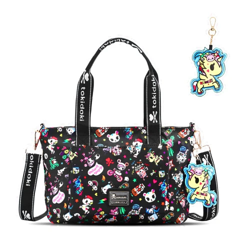 Tokidoki Crossbody Bag with Unicorno Keychain Cute Shoulder Bag Tote Purse Handbag Wallet for Women Girl Shopping Travel