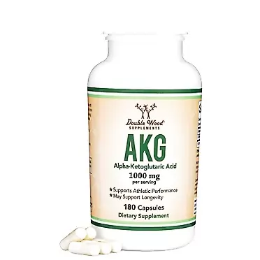 Double Wood Supplements Store AKG Supplement (Alpha Ketoglutarate) 1,000mg Per Serving (180 Capsules) Different and May Be More Effective Than AAKG (Recently Studied for Anti-Aging Properties) by Double Wood Supplements
