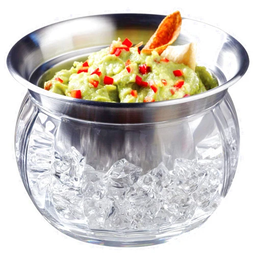 Prodyne Iced Dip-On-Ice Stainless-Steel Serving Bowl 22oz
