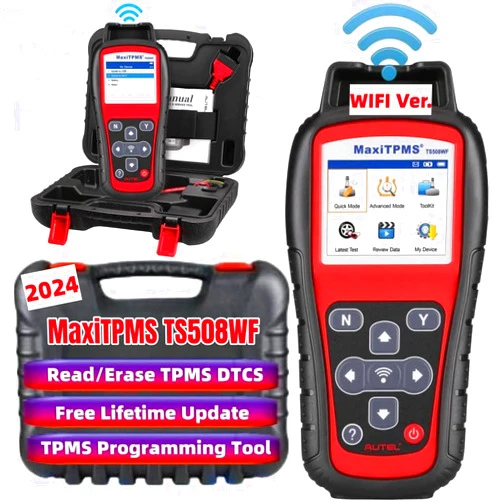 Autel MaxiTPMS TS508WF TPMS Relearn Tool, Upgrade of TS508 / TS408 TPMS Tool, Activate/Relearn All Sensors, Program Autel Sensors, TPMS Reset/Diagnosis, Read/Clear TPMS Code, Free Lifetime Update
