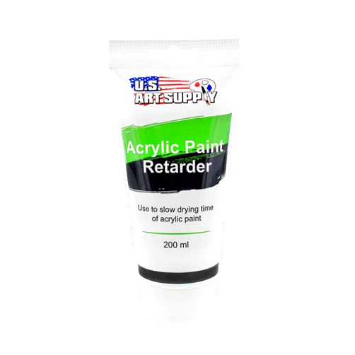 U.S. Art Supply Acrylic Retarder Acrylic Medium, 200ml Tube (6.7 Ounces) - Mixed with Color gives you longer Working Times