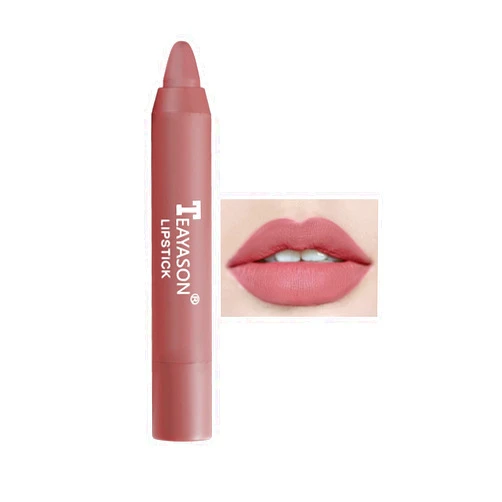 ZITIANY Matte Velvet Crayon Lipstick High Pigmented Long Lasting Moisturizing Lip Liner Lip Gloss Pencil Makeup
