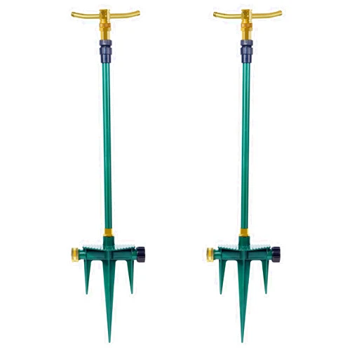 ATDAWN 3-Arm Garden Sprinkler, High-Rise Lawn Sprinkler, 360 Degree Rotation Garden Water Sprinklers, Lawn Irrigation System, Gardening Watering System, Large Area Coverage