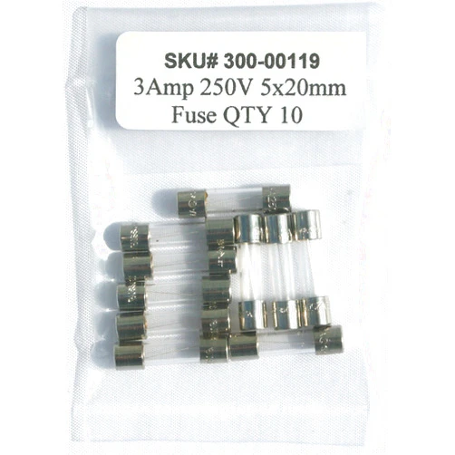 Eaton BUSSMANN BY EATON BK/GMA-3-R FUSE, CARTRIDGE, 3A, 5X20MM, FAST ACTING (10 pieces)