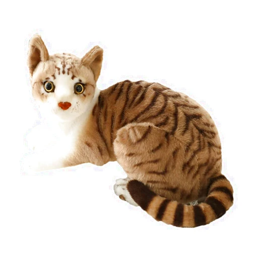 GUDVES Siamese Cat Stuffed Animal, Shorthair Cat Realistic Plush Cat Stuffed Toys, Gift for Kids 12inches (B)