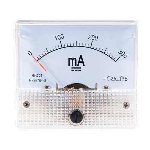 YXQ 0-300mA Analog Current Panel 85C1 Amp Ammeter Gauge Meter 2.5 Accuracy for Auto Circuit Measurement Tester (DC 300mA)