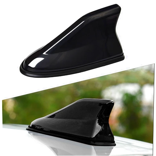 Hbxdeco Shark Fin Antenna Cover for Car, Waterproof Car Roof Antenna Cover Decoration, Automotive Top Roof Aerial AM/FM Radio Signal Base, Universal Vehicle Exterior Accessories (Black)