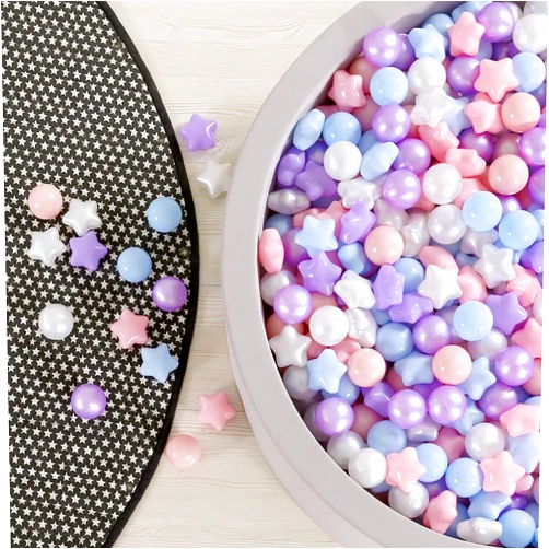 GOGOSO Ball Pit Balls for Toddlers Phthalate-Free BPA-Free Non-Toxic Crush Proof Soft Plastic Play Balls Baby Kids Shape Tent Pool Playhouse Playpen Party Decor, Pink Blue Purple White,100PCS