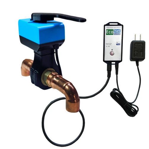 EcoNet Controls Smart Valve Controller, Compatible with Z-Wave Plus, Automated Water Shut-Off Device - Z-Wave HUB Required - Integrated 1