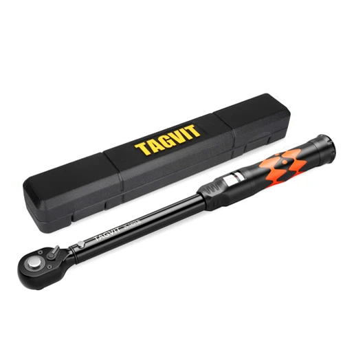 TAGVIT 1/2-Inch Drive Click Torque Wrench, 25-145 Ft.Lb/34-197.2 Nm Dual-Direction Adjustable Torque Wrench for Motorcycle Car Maintenance
