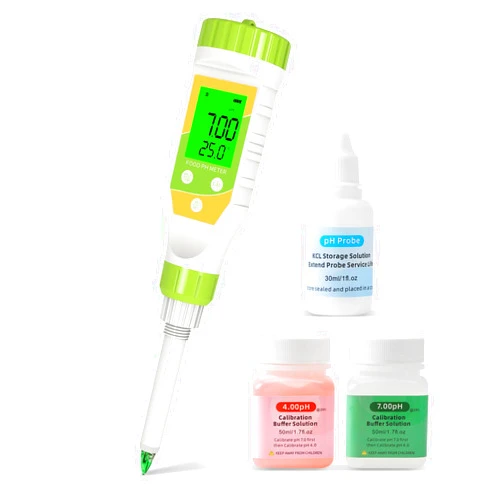 GISNPA Digital pH Meter for Food, 0.01 Resolution High Accuracy Food pH Tester with Backlit LCD Display and ATC for Meat, Bread, Canning, Brewing, Cheese, Solid Sampling, Soft Soil and Water