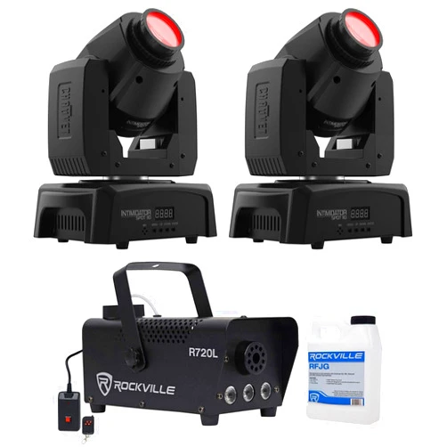 CHAUVET DJ (2) Chauvet Intimidator Spot 110 Compact Moving Head Lights+LED Fog Machine