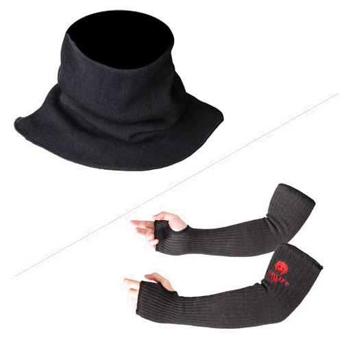 IMENORY [Upgrade Size Arm Protection Sleeves with Thumb Hole, Cut Resistance Welding Neck Protector, Neck Protection