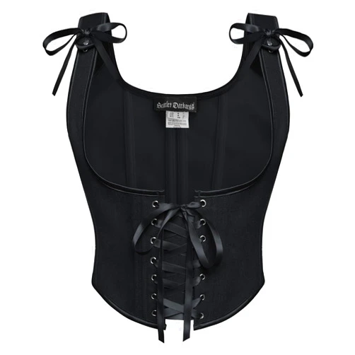Scarlet Darkness Women's Underbust Corset Top Renaissance Medieval Lace-up Boned Fairycore Pirate Corsets